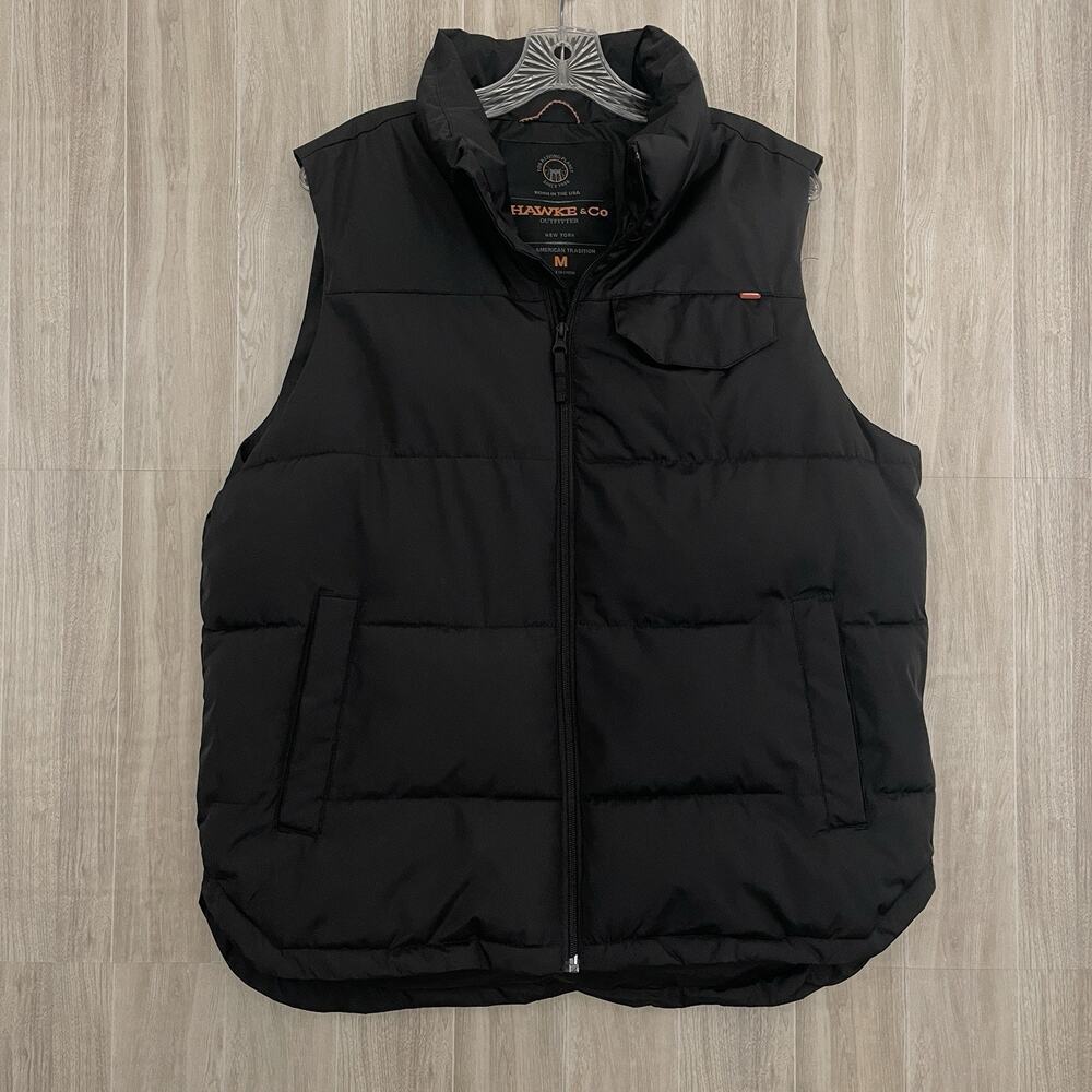 Hawke & Co Heavyweight Shell Carbon Puffer Vest Men’s Size M Jacket Outdoors